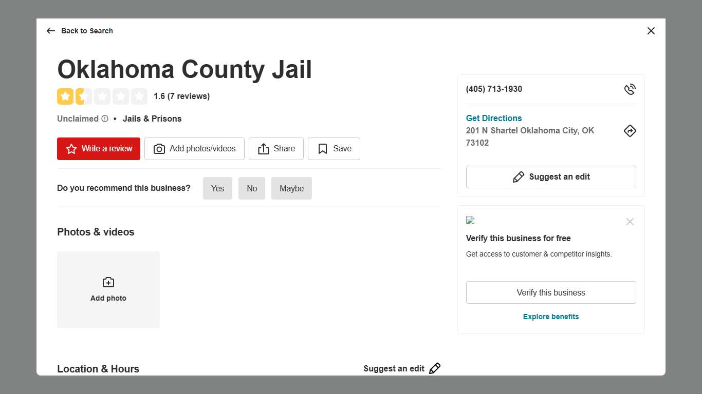 OKLAHOMA COUNTY JAIL - Updated January 2026 - 201 N Shartel, Oklahoma City, Oklahoma - Jails & Prisons - Phone Number - Yelp